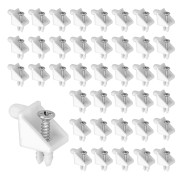 40 stycken hyllbärare 5 mm vit #101558, glashyllbärare för IKEA PAX hyllbärare, lämplig för reparation av skåpdörrar, hyllor, skåp
