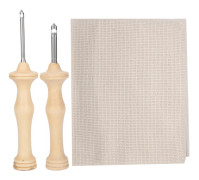 2 st Broderistämpennor Tyg Sömnad Broderinålar Vävverktyg Trähandtag