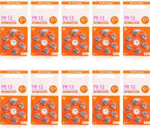 Paket med 6/30/60 st Högkapacitets Zink-Mangan Batterier Set för Hörapparater Långvarig Effekt PR13 A13 Knappcell