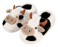 Tecknade koslippers för kvinnor flickor bomullsdjur luddiga tofflor slip-on söta fluffiga koslippers pojkar herrars varma plyschtofflor för vintern Cover Heel 910 Women 8.59.5 Men