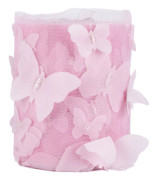 Tyllrulle Sömnad Färgglatt Nätgarn Rulle DIY Håraccessoarer Material Band Tyllrulle Rosa