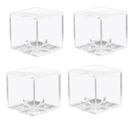 4 st Baseball Display Case, UV-skyddande Akryl Displaylådor, Klar Displaylåda för Baseboll