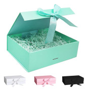 Presentförpackning med rosett, magnetisk presentförpackning, presentförpackning med lock, presentförpackning, återanvändbar dekorativ låda, presentförpackningslåda med band, presentförpackning Blue