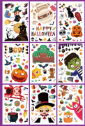 Halloween Dekorationer Halloween fönsterdekaler Halloween tillbehör Dekaler Glad Halloween väggdekaler Halloween pajer,3