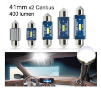 canbus c5w 41mm 42mm Led 400 lumen 6000K 2-pack festoon Vit