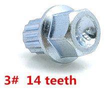 1 st Nyckeladapter för stöldskyddshjulbultmutter #0 till #9 för VW Golf Tourer Passat för Audi A4 A6 A8 TT 8D0 601 139F~00483