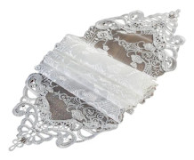 Bordslöpare Dekorativ Duk VIT 26 X 150 CM white 26 x 150 cm