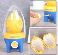 Egg White Yolk Mixer Manuell Äggula Albumen Blender Shaker Yellow