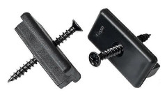 100 st WPC-klämmor, 6 mm plastklammer för WPC/BPC-lameller, dold fixering med T-klämma + skruvar (svart)