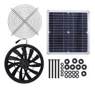 5V 10W Soldriven Tyst Avgasventilatorfläkt för Växthus Husbil Camping
