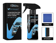 Skonsam och effektiv bilrengöringsspray med svamp och trasa, 120 ml bilrengöringsspray