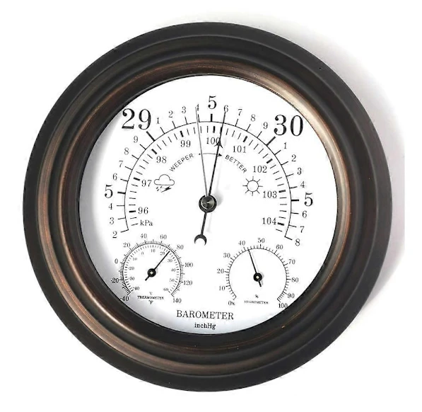 3 i 1 Barometer Termometer Hygrometer Atmosfäriskt Tryckmätare Utomhus Väderstation Luftfuktighet