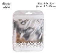 Självförslutande påsar Förpackningspåse VIT 8.5CMX13CM50PCS 50PCS white 8.5cmx13cm50pcs-50pcs