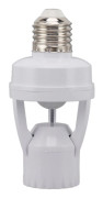 Rörelsesensor Ljussockel, PIR Rörelse E27 Skruv Glödlampa Adapter, Justerbar Auto På Av Nattljuskontroll Garagelampa