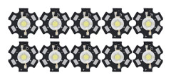 10 Ultra Starka LED-chip 3V DIY Ljuspärlor för Tak Downlight Ficklampa Bordslampa Vitt Ljus 6500K 1W