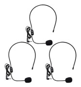 3 st Bärbar Mikrofon Dator Hörlurar Headset Mic System USB Headset Mikrofon
