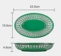 100 st/50 st Matkorg Oval Form Porslin Plast Pommes Frites Snabbmat Förvaringsplattor För Restaurang Black 50 Pcs