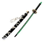 Demon Slayer Sword Mini Katana Nyckelringar Anime Figur Tanjiro För Män Kimetsu No Yaiba Zenitsu Nyckelring Cosplay hänge