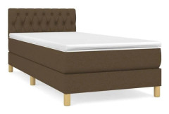 Maison Exclusive - Sängbotten med ribbor och mörkbrun madrass 80x200 cm