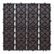 Terrassplattor - DUOKU - ALSM300-300-10 - Vattentät - 300x300 mm - Förpackning med 10 stycken Mörkbrun