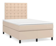 Maison Exclusive - Bäddmadrass med lameller cappuccino 120x190cm konstläder