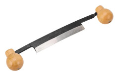 Straight Drawknife with Ergonomic Wooden Handle - Woodworking Tool for Bark Removal