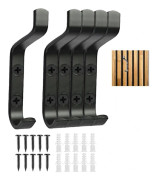 T TAKONE Akustikpanel Krokar - 5-pack svarta 13 mm skruvkrokar, perfekta för akustikpaneler i hemmet och på kontoret