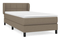 Maison Exclusive - Sängbotten med ribbor och madrass Taupe 80x200 cm Tyg
