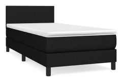 Maison Exclusive - Sängbotten med lameller och madrass Svart 100x200 cm Tyg