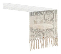 Elegant spetsduk vintage broderad överlägg bordslöpare för bröllopsmottagning och heminredning