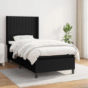 Maison Exclusive - Sängbotten med lameller och madrass Svart 100x200 cm Tyg