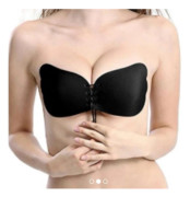 Förförisk Självhäftande Push-up BH Kupa C Svart Osynlig Silikon