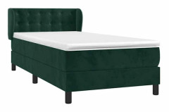 Maison Exclusive - Sängbotten med ribbor och mörkgrön madrass 90x190 cm