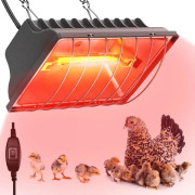 250W Chicken Coop Heater, Suitable for Chicks and Cat Baskets, Dual-Mode Heat Lamp.
