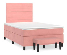 Maison Exclusive - Sängbotten med ribbor och Rose madrass 120x200 cm Sammet