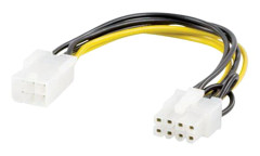 Luxorparts PCI Express-strömadapter 6-pin till 8-pin