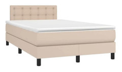 Maison Exclusive - Sängbotten med latte och madrass Cappuccino 120x200 cm