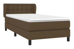 Maison Exclusive - Sängbotten med ribbor och madrass Mörkbrun 90x200 cm