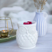 Doftlampa med Ugglaljus – Keramisk Aromaterapidekor