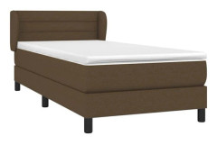 Maison Exclusive - Sängbotten med ribbor och madrass Mörkbrun 90x200 cm