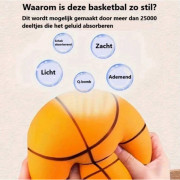 Silent Basketball Foam Ball 21cm - Soft, Noiseless, for Indoor Play, Prevents Scratches, Orange