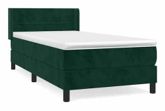 Maison Exclusive - Sängbotten med ribbor och mörkgrön madrass 90x200 cm