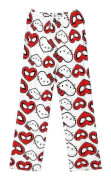 26-27 Dam Tjejer Tecknade Pyjamas Byxor Nattkläder Söt Kitty Katt Spindelmannen Tryckta Sovkläder Loungebyxor White Kitty L