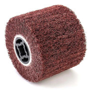Sanding Brush, Synthetic Fiber Brush for Exterior Renovation, 120x100x19mm, 120 Grit - Wire Drawing and Polishing Wheel