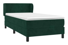 Maison Exclusive - Sängbotten med ribbor och mörkgrön madrass 90x190 cm