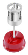 Bubbel hjulbalanserare - Manuell balanseringsmaskin - För bil och lastbil - Portabel - Aluminiumlegering - Bas Ø 29,21 cm - Nav Ø 3,8 cm - Röd/Silver
