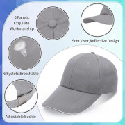 Basebollkeps för män och kvinnor, unisex bomulls 6-panel solid basebollkeps justerbar ventilerande sommar solskärm hatt trucker keps utomhussport hattar
