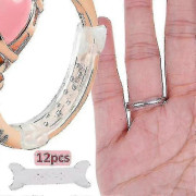 12 st/set Osynlig Klar Ringstorleksjusterare För Lösa Ringar / Transparent Ringförminskare Med 2-10mm Storlekar / Högkvalitativ Smyckespassformsreducerare