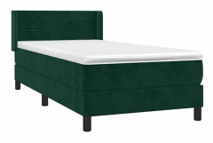 Maison Exclusive - Sängbotten med ribbor och mörkgrön madrass 90x190 cm