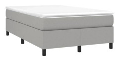 Maison Exclusive - Sängbotten med ribbor och ljusgrå madrass 120x190 cm tyg